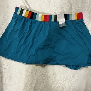 women's plus size blue bathing suit bottom